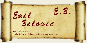 Emil Belović vizit kartica
